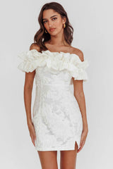 STRAPLESS FLORAL MINI PARTY COCKTAIL DRESS