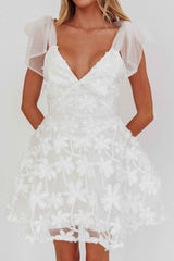 SLEEVELESS EMBROIDERED MINI SUMMER DRESS