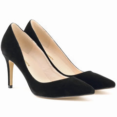 8cm Suede Ponited Toes High Heels