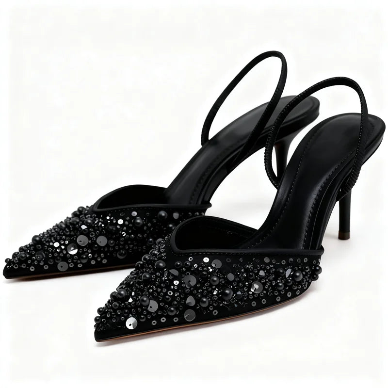 Comfort Mesh Pointed Toe High Heels