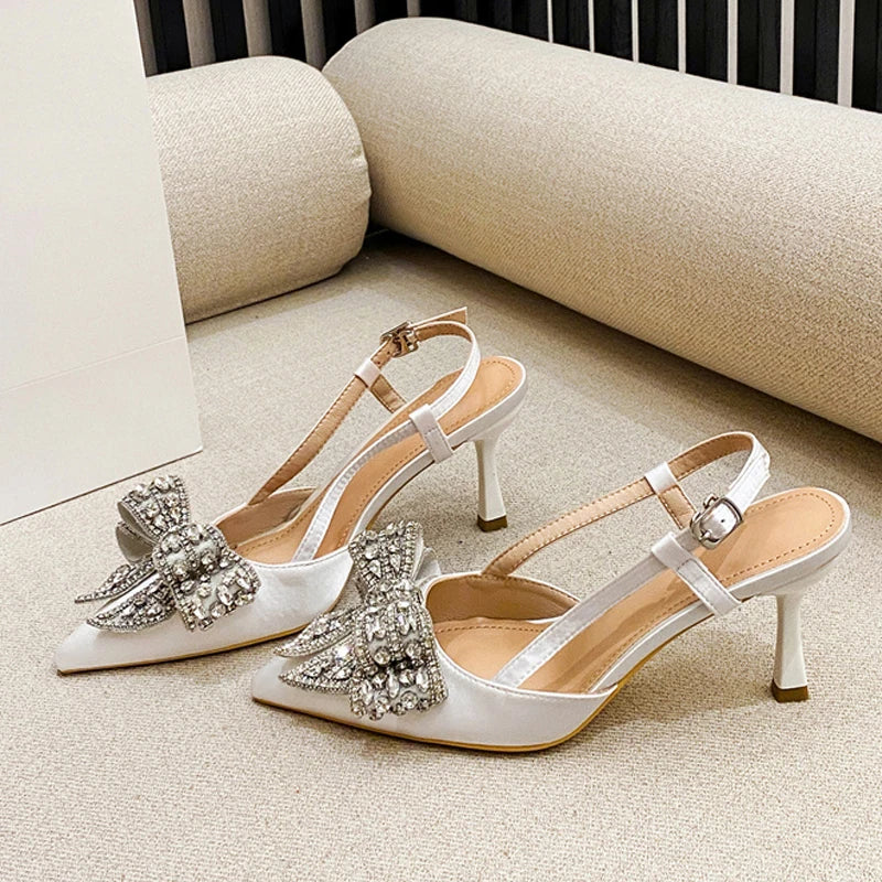 Rhinestone Bowknot Women Pumps