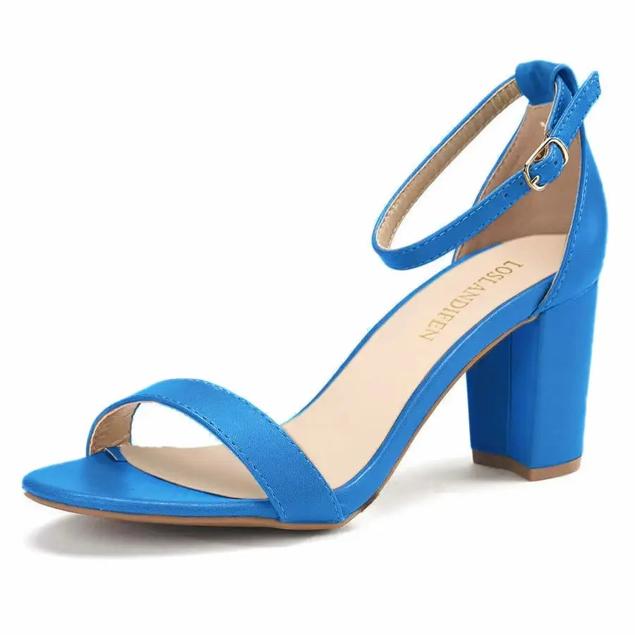 Low Heel Shallow Sexy Ankle Strap Sandals