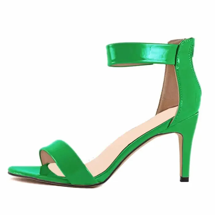 9cm Sexy Open Toe High Heels Buckle Thin Heel
