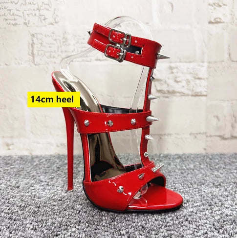16cm/14CM Women High Heeled Rivets Sandals