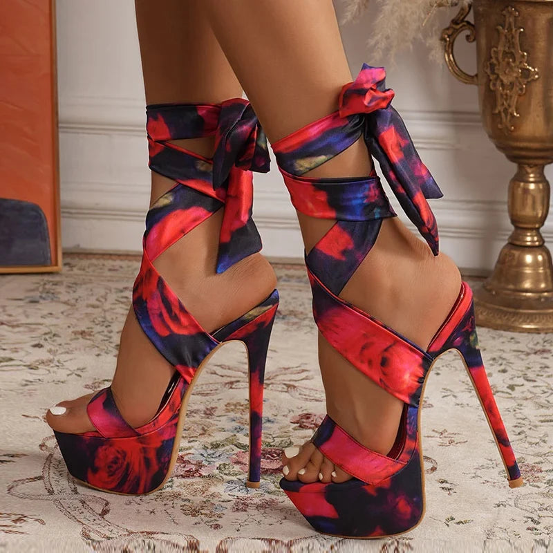 Model Catwalk 16CM Super High Heels Platform Sandals