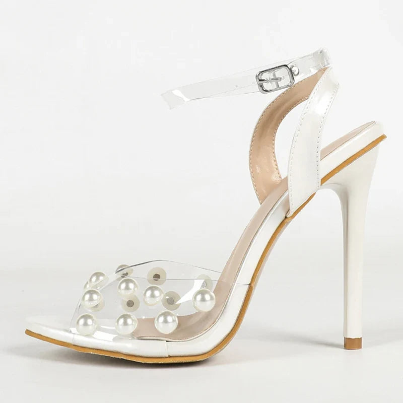 Transparent PVC Ankle Strap Sandals