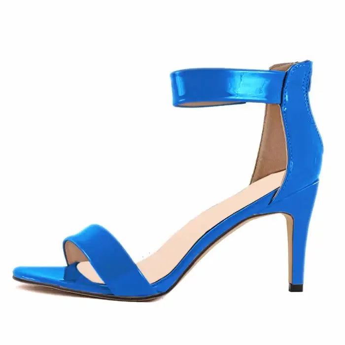 9cm Sexy Open Toe High Heels Buckle Thin Heel