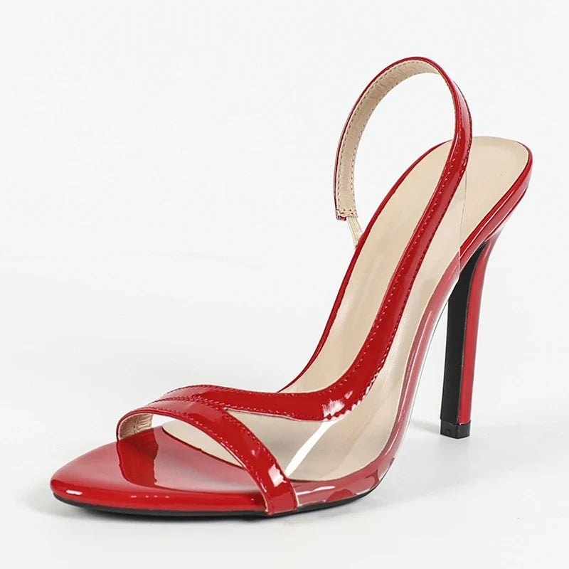 Summer Shallow Open Toe PVC Transparent Back Strap Sandals