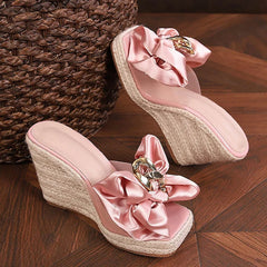Pink Butterfly-knot Designer Sandals