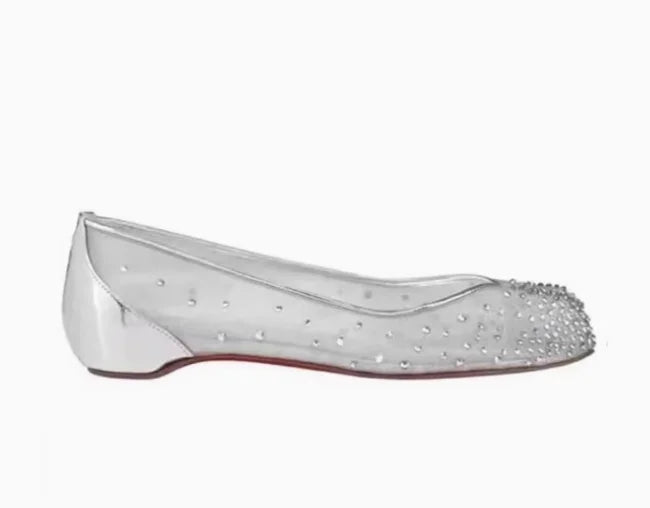 Spring Water Diamond Lace Mesh Breathable High Heels