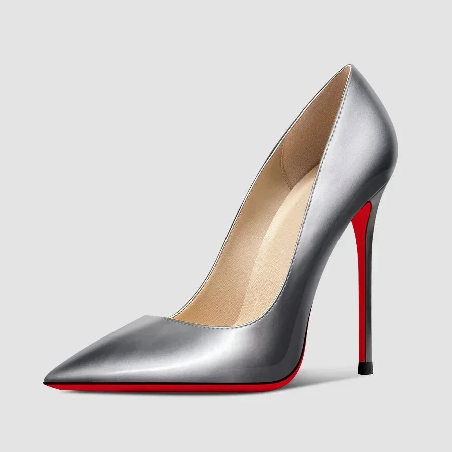 12cm black super high heels