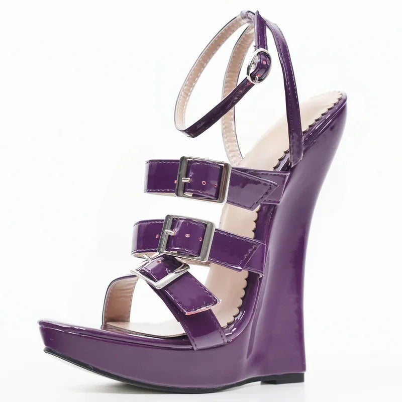18CM Women High Heeled Wedges Sandals