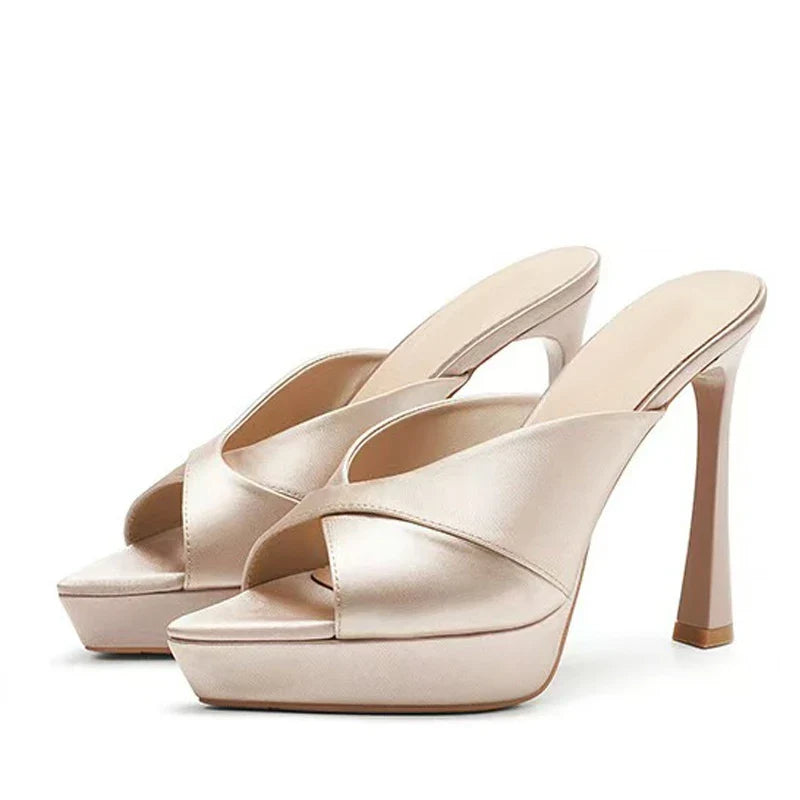 Street Style Sexy 13CM Super High Heels Platform Slippers