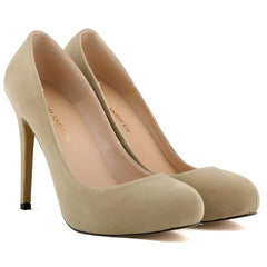 Women Stilettos Pumps Sexy 11cm Round Toe Velvet High Heels