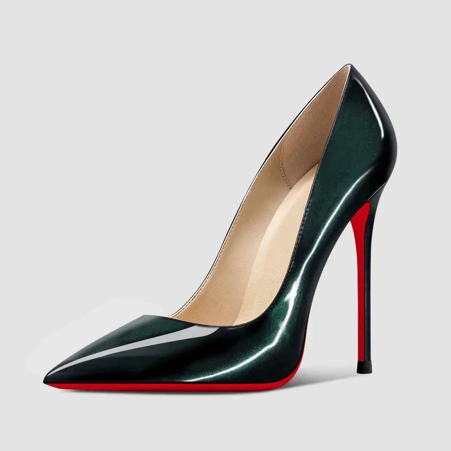 12cm black super high heels