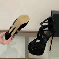 Summer 16.5CM Extreme High Heels Platform Sandals