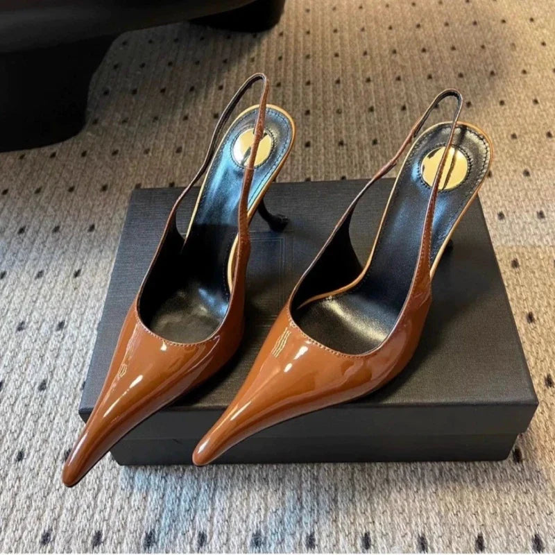 Sexy Pointed Toe Slingback Heels