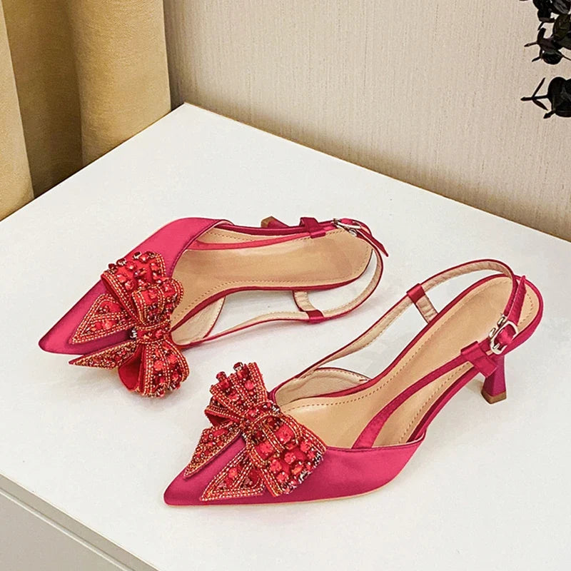 Rhinestone Bowknot Women Pumps