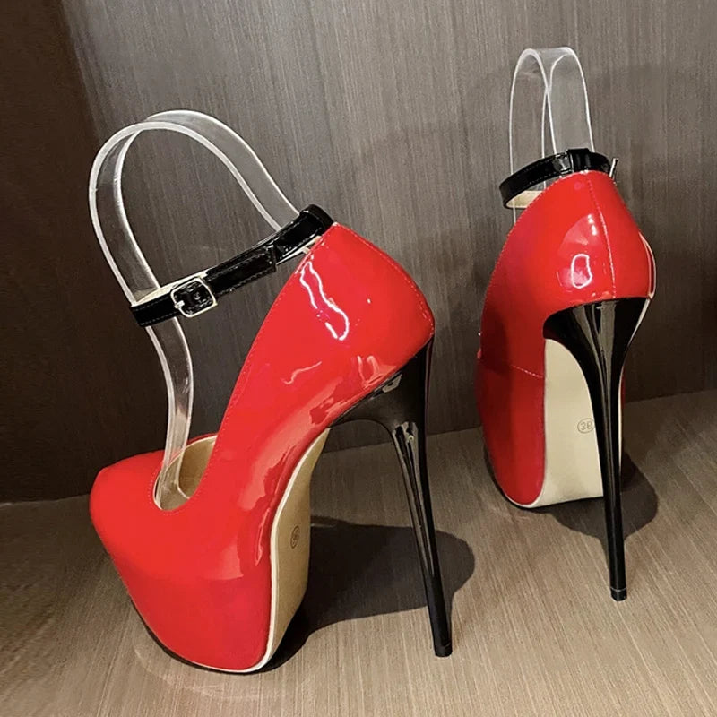 Black Red High Heels
