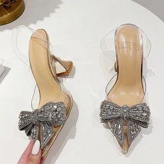 Crystal Sequined Bowknot Women Pumps