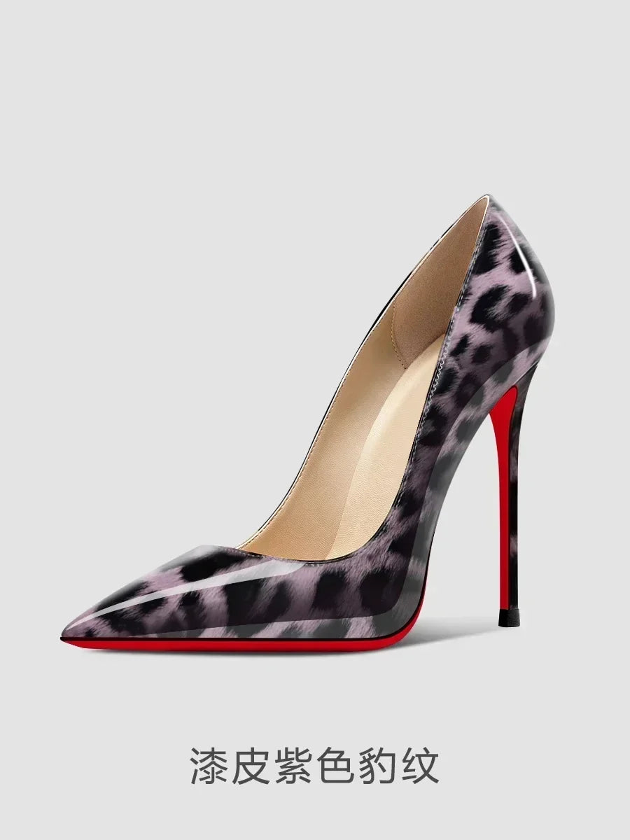 12cm black super high heels