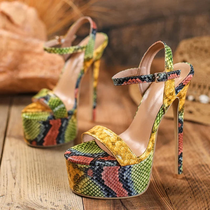 Women Sexy 16cm Fetish Sandals