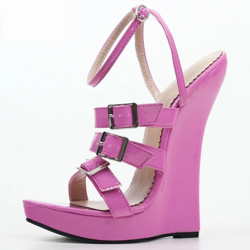 18CM Women High Heeled Wedges Sandals