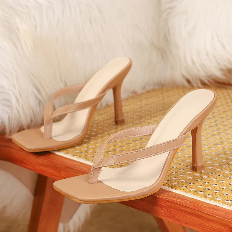 Thin High Heels Slippers