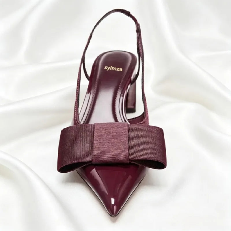 Elegant Burgundy Patent Leather Pumps