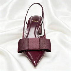 Elegant Burgundy Patent Leather Pumps