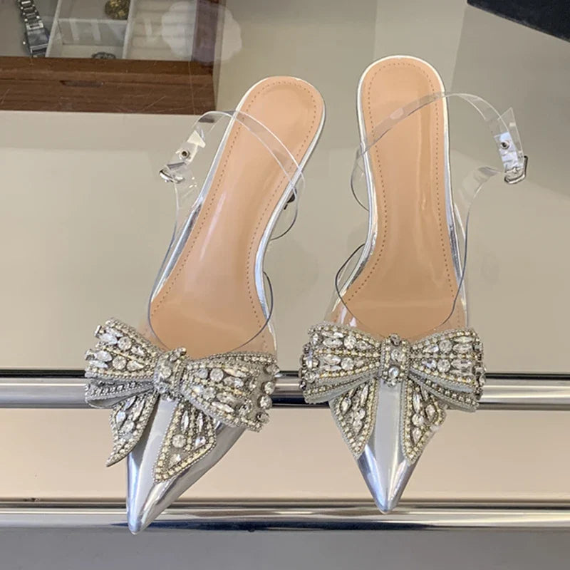 Elegant Woman Bride Wedding Prom Shoes Sexy Back Buckle Strap Sandals