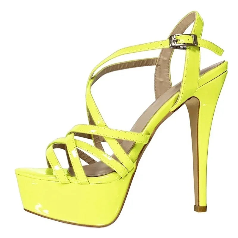 14CM Open Toe Platform High Heels