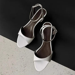 Round Toe Ankle Strap High Heel Sandals