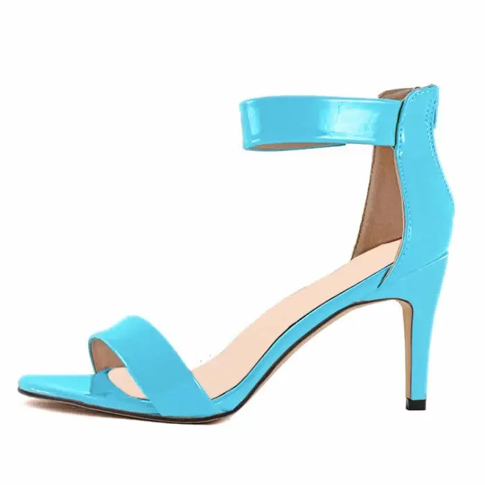 9cm Sexy Open Toe High Heels Buckle Thin Heel