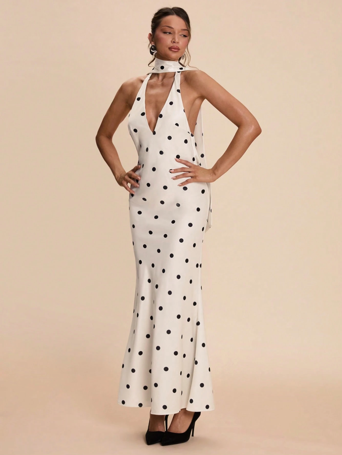 Kiara Polka Dot Maxi Dress