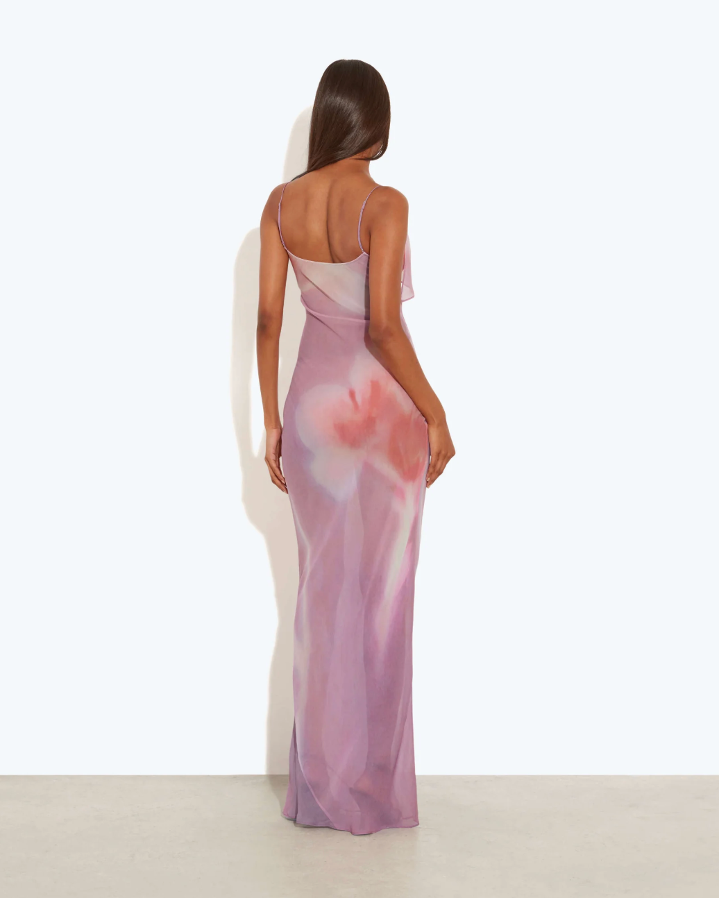 FLORAL SHEER MAXI SUMMER DRESS