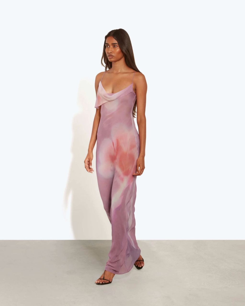 FLORAL SHEER MAXI SUMMER DRESS