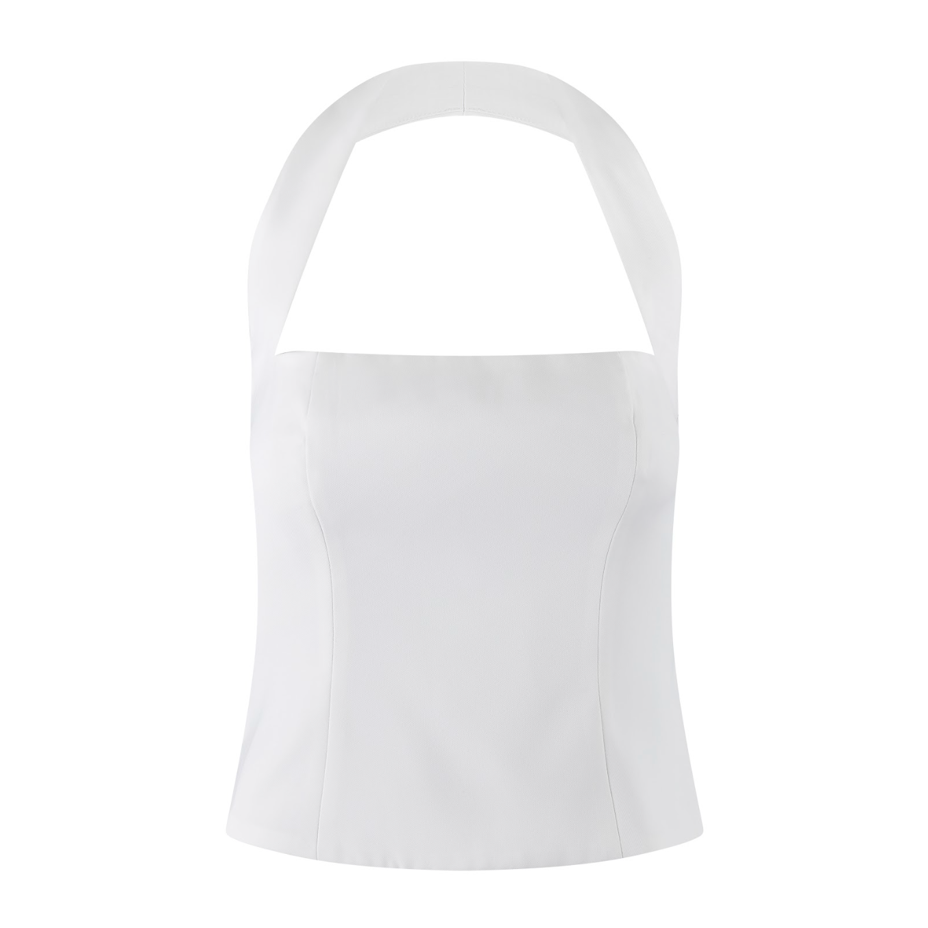 Classic Structured Sleeveless Mini Summer Dress - White