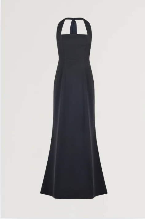 V-Neck Sleeveless Elegant Maxi Bridesmaid Dress - Ivory