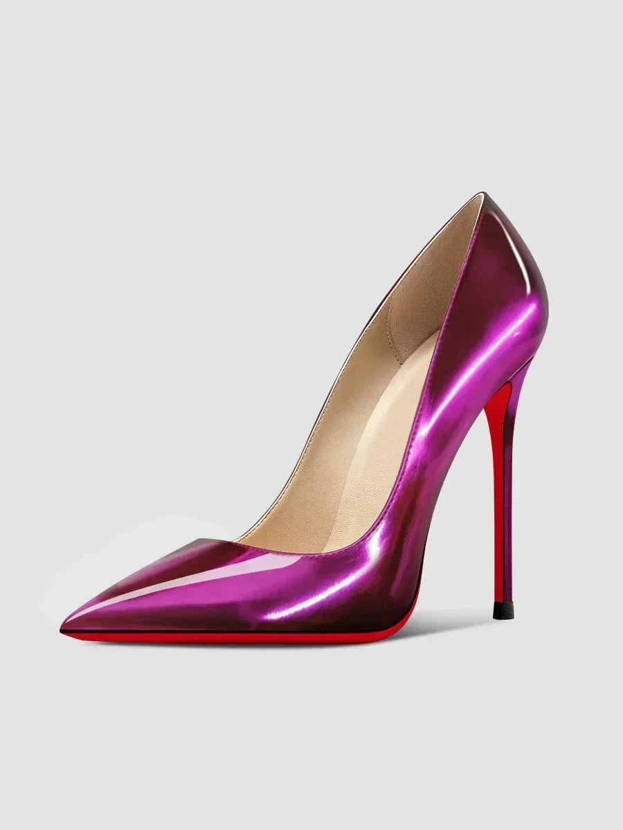 12cm black super high heels