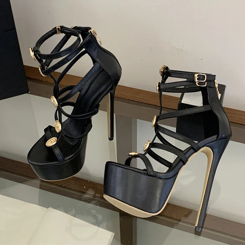 Runway Style Sexy Super High Heels Platform Sandals