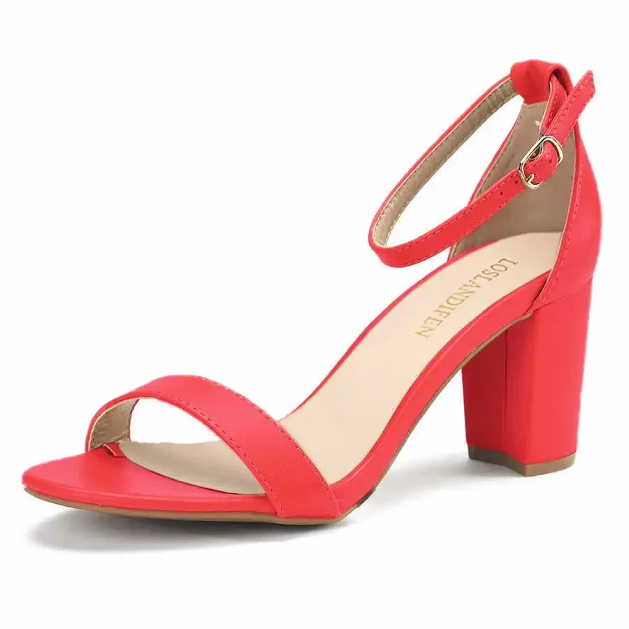 Low Heel Shallow Sexy Ankle Strap Sandals
