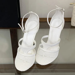 Designer Hollow Breathable Mesh Women Pumps