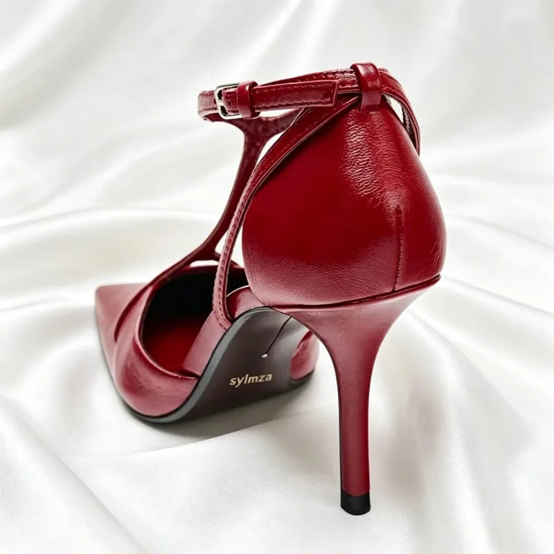 Elegant Red Patent Leather Heels