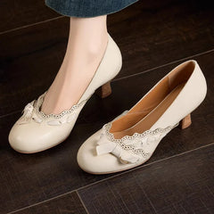 Sweet Bow Knot Decorated Pumps