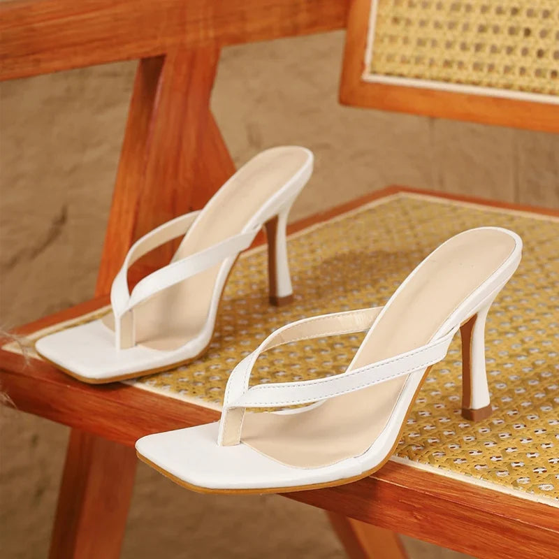 Thin High Heels Slippers