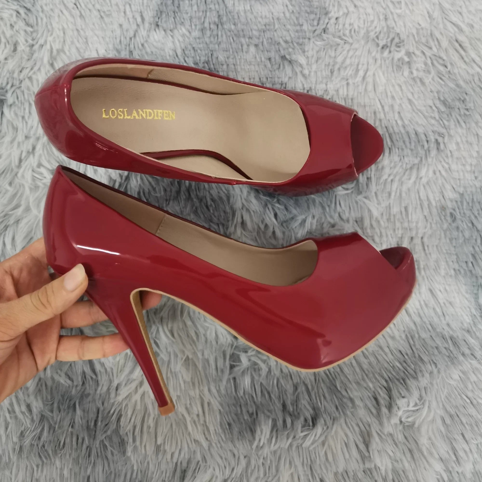 Open Toe 12cm Thin Heels