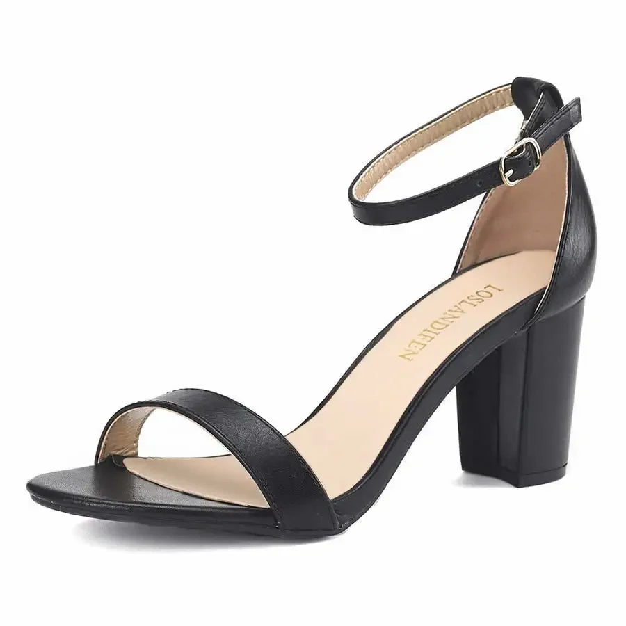 Low Heel Shallow Sexy Ankle Strap Sandals