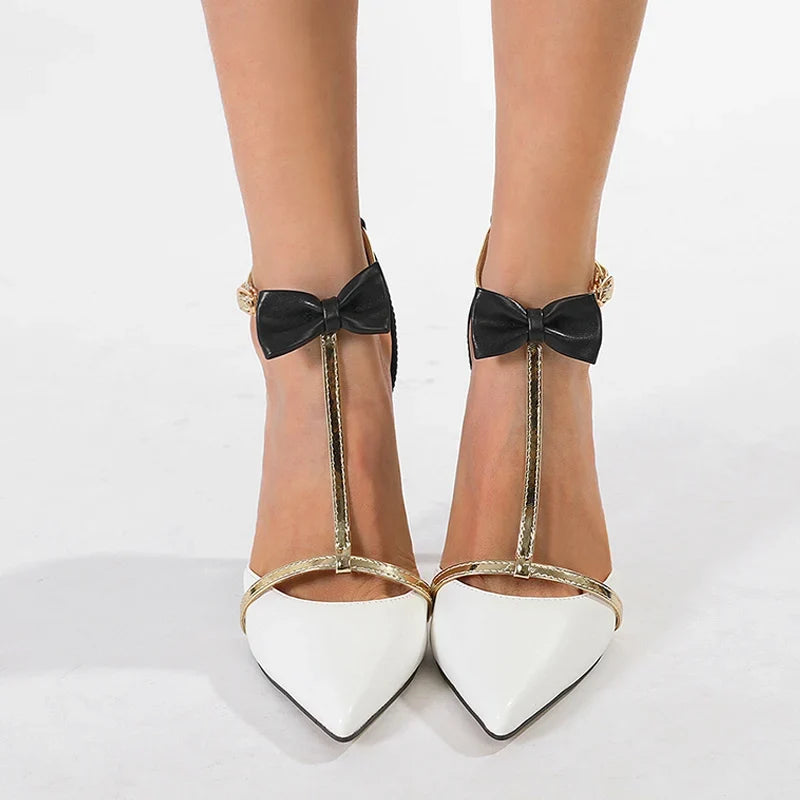 Design Bowknot Ankle Strap Women Pumps