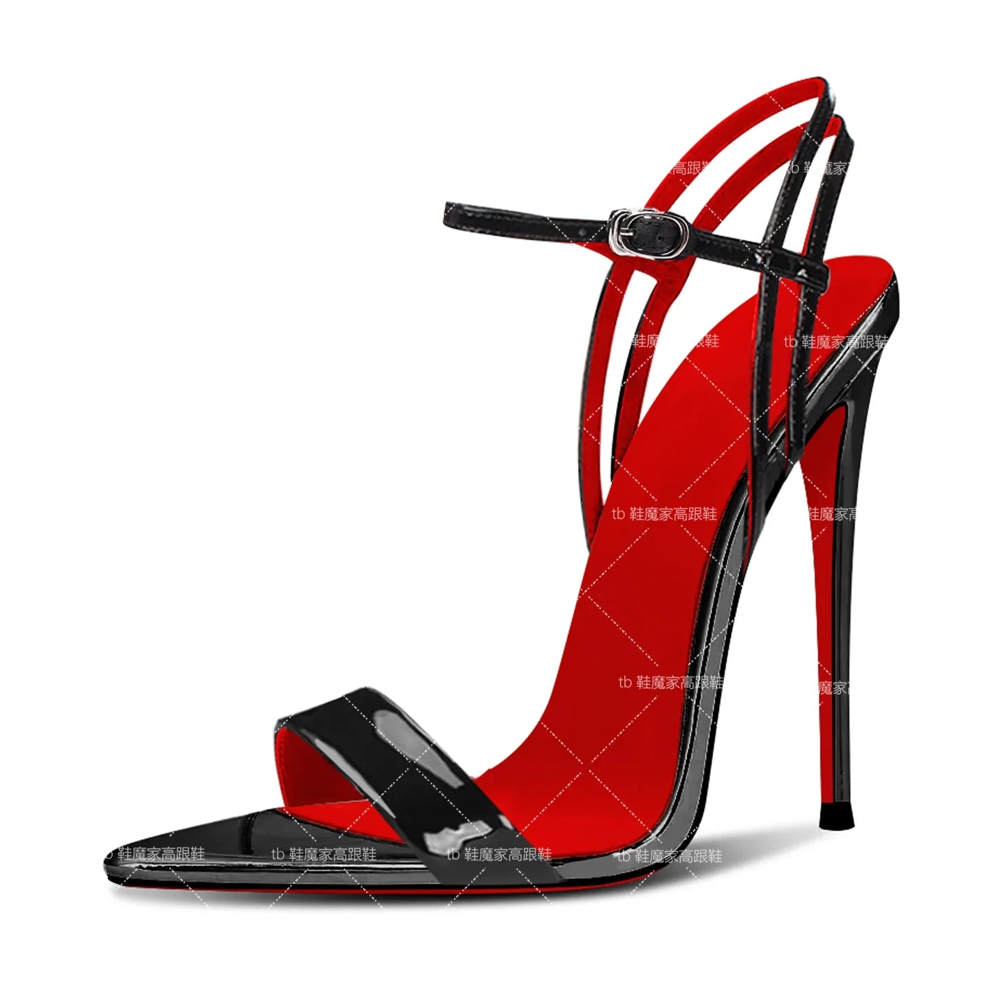 12cm Pointed Lace Up High-Heeled Shoes for Women